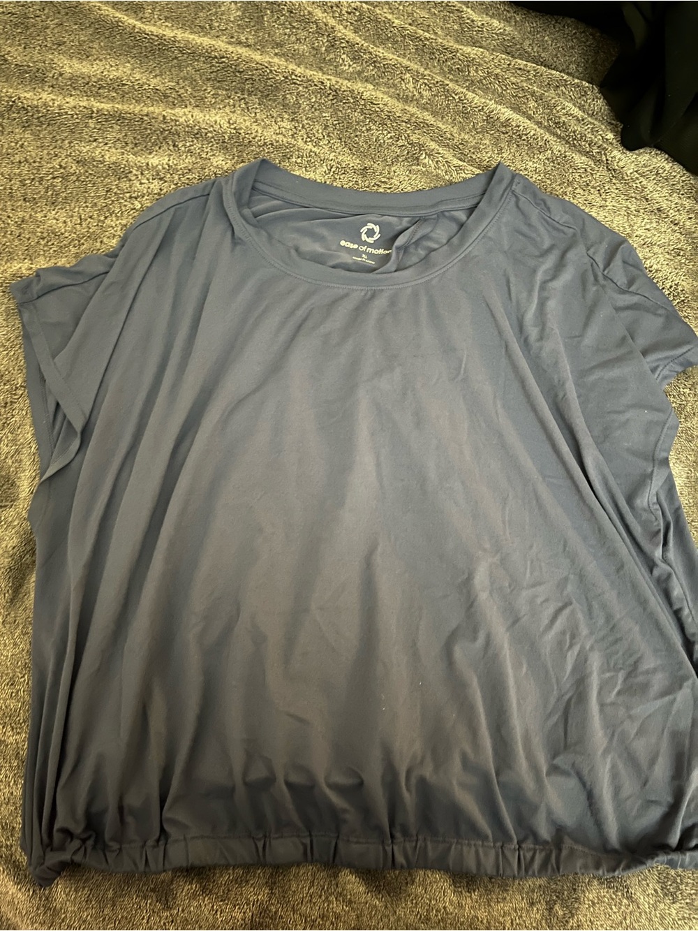 Women's Navy Short Sleeve Active Top